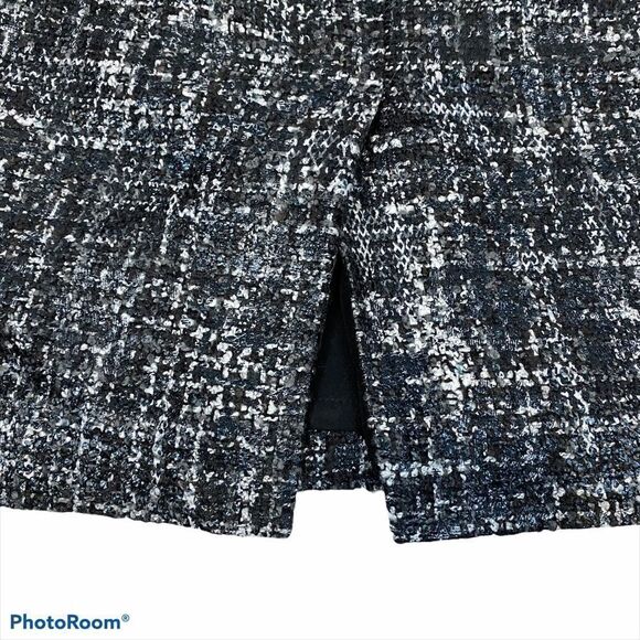 Banana Republic Tweed Faux Leather Trimmed Skirt 0 - Picture 6 of 13